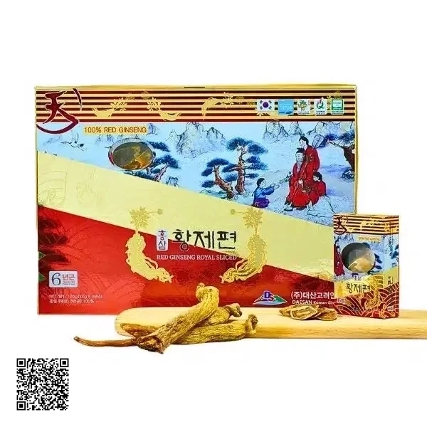 Hồng Sâm Củ Khô Thái Lát Daesan Red Ginseng Royal Sliced (12gr x 10 gói)