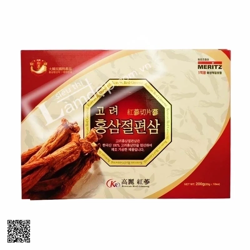 Sâm Lát Tẩm Mật Ong Meritz (20gr x 10 Củ) (6 Tuổi)