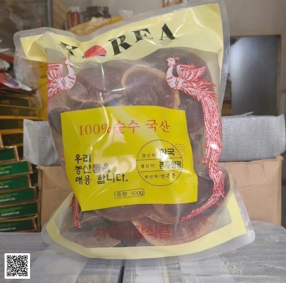 Nấm Linh Chi Đỏ Núi Đá Hàn Quốc Bịch 0.5kg