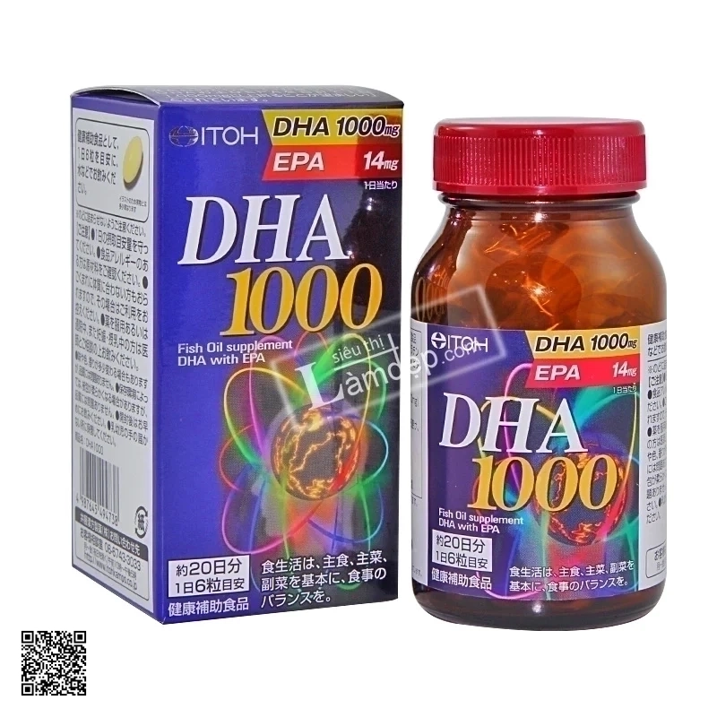 Viên Uống Bổ Não DHA & EPA Nhật Bản (1000mg x 120 viên)