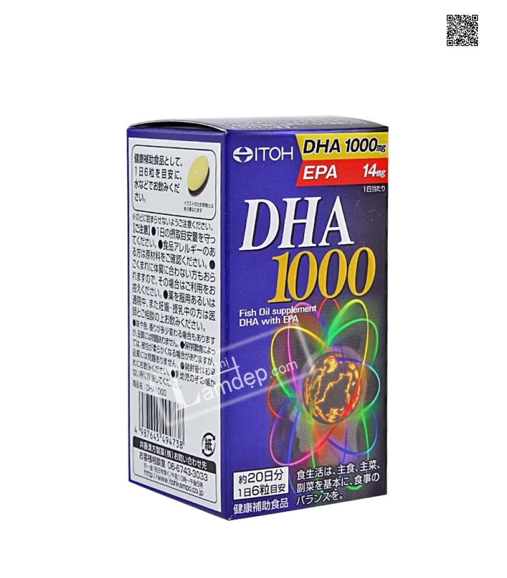 Viên Uống Bổ Não DHA & EPA Nhật Bản (1000mg x 120 viên) Viên Uống Bổ Não DHA & EPA Nhật Bản (1000mg x 120 viên)