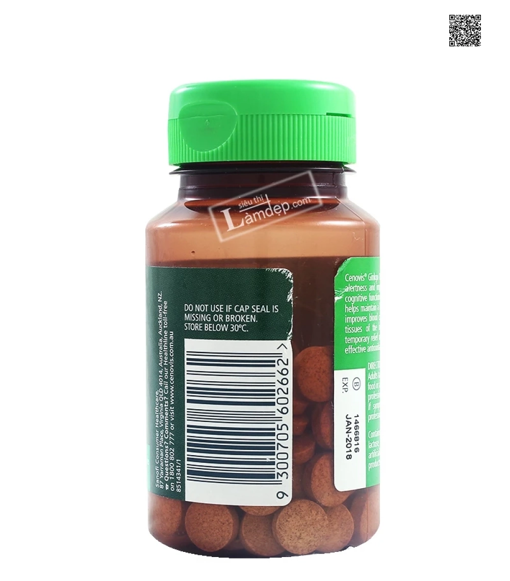 Viên Uống Bổ Não, Tăng Cường Trí Nhớ Cenovis Ginkgo Biloba 2000