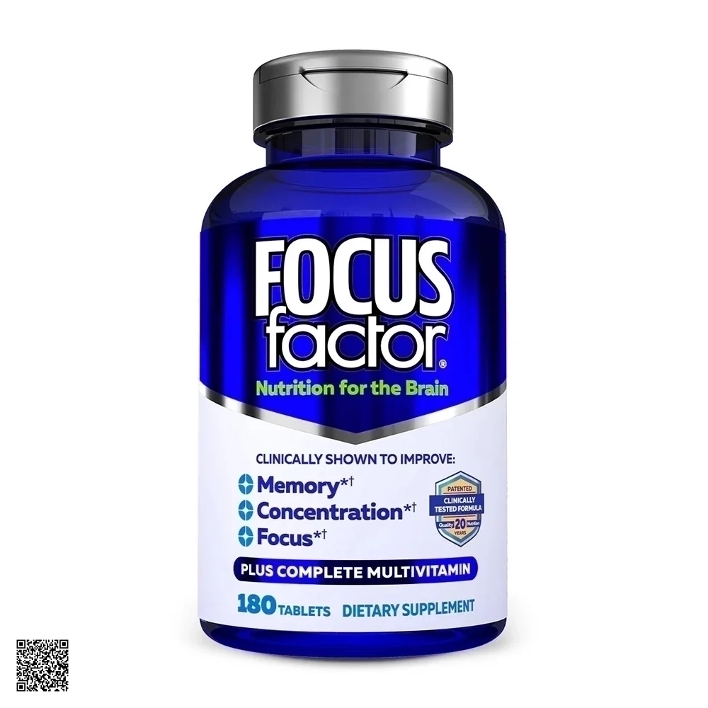 Focus Factor Viên Uống Hỗ Trợ Tăng Cường Trí Nhớ, Giảm Stress