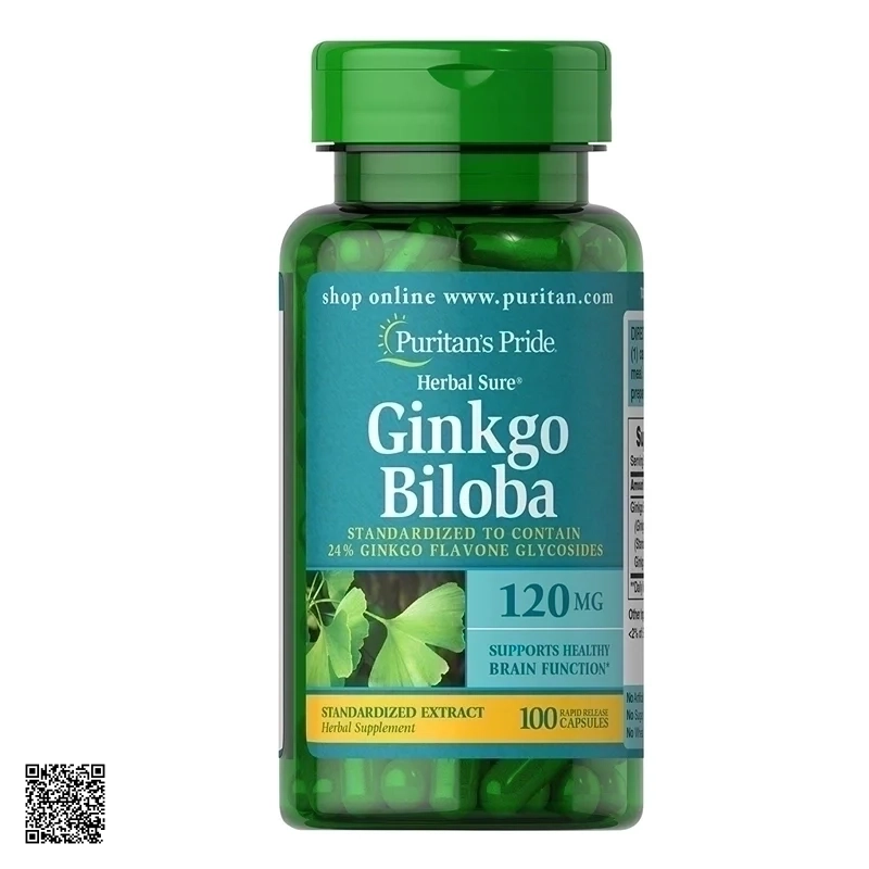Viên Uống Bổ Não Puritans Pride Herbal Sure Ginkgo Biloba