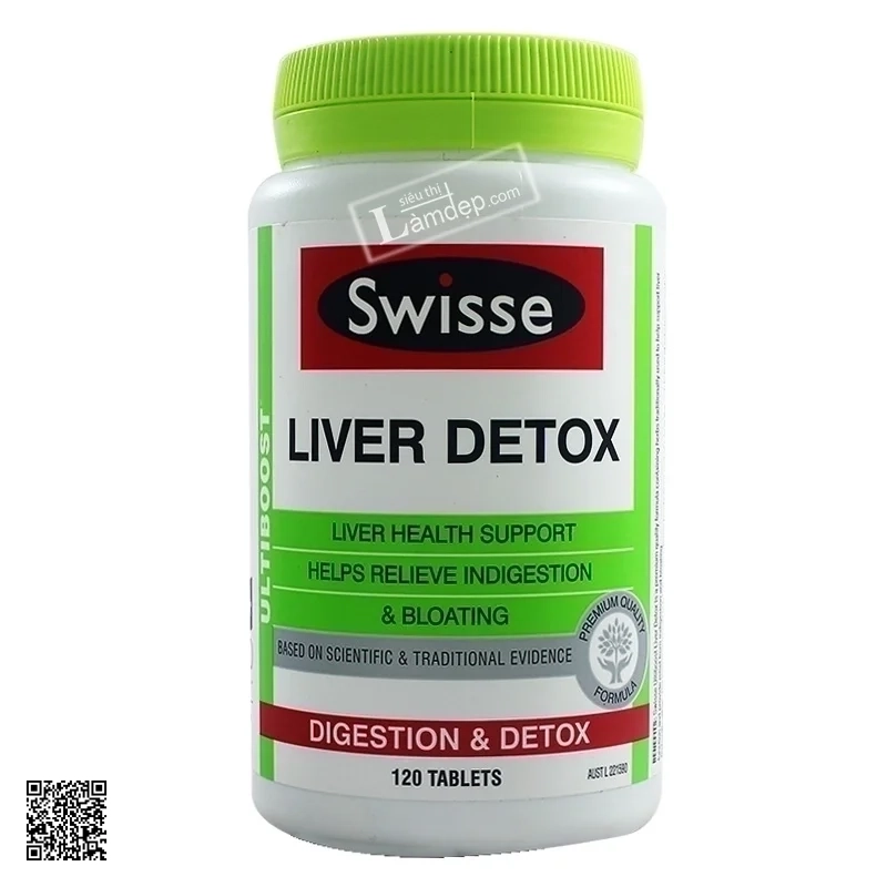 Viên Uống Bổ Gan Giải Độc Swisse Liver Detox 120 Viên