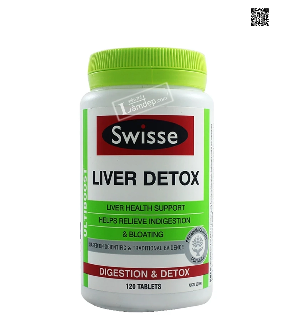 Viên Uống Bổ Gan Giải Độc Swisse Liver Detox 120 Viên