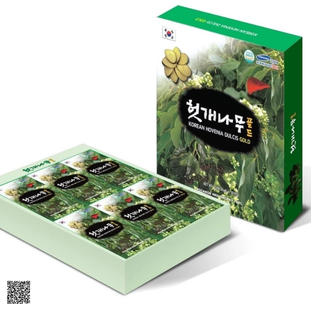 Nước Uống Bổ Gan Pocheon Korean Hovenia Dulcis Gold (30 gói x 70 ml)