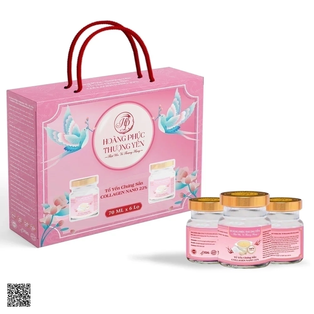 Hoàng Phúc Thượng Yến Collagen Nano 22% - Tổ Yến Chưng Sẳn Cao Cấp