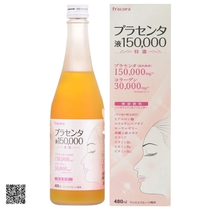 Nước Uống Đẹp Da Fracora Placenta Drink 150000mg Collagen 30000mg Từ Nhật Bản