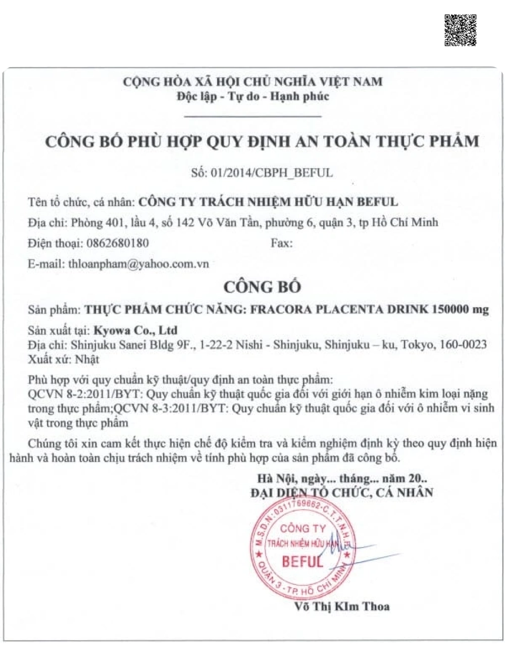 Tinh Chất Nhau Thai Cừu Fracora Placenta 150000mg