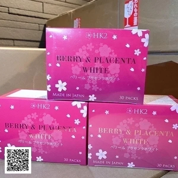 Tinh Chất Trắng Da Nhau Thai Ngựa HK2 Berry Placenta White NHật Bản