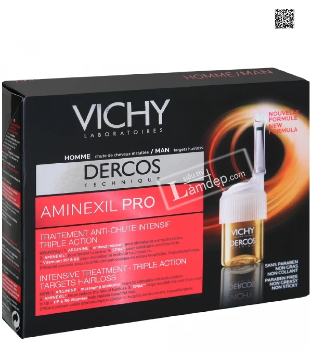 Tinh Chất Ngăn Ngừa Và Giảm Rụng Tóc Cho Nam Vichy Dercos Technique Aminexil Pro