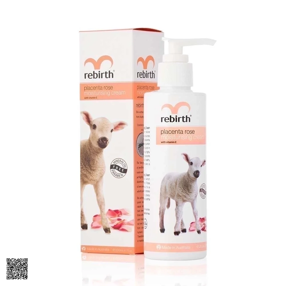 Sữa Dưỡng Thể Nhau Thai Cừu Và Tinh Chất Hoa Hồng Rebirth Placenta Rose Moisturising Cream