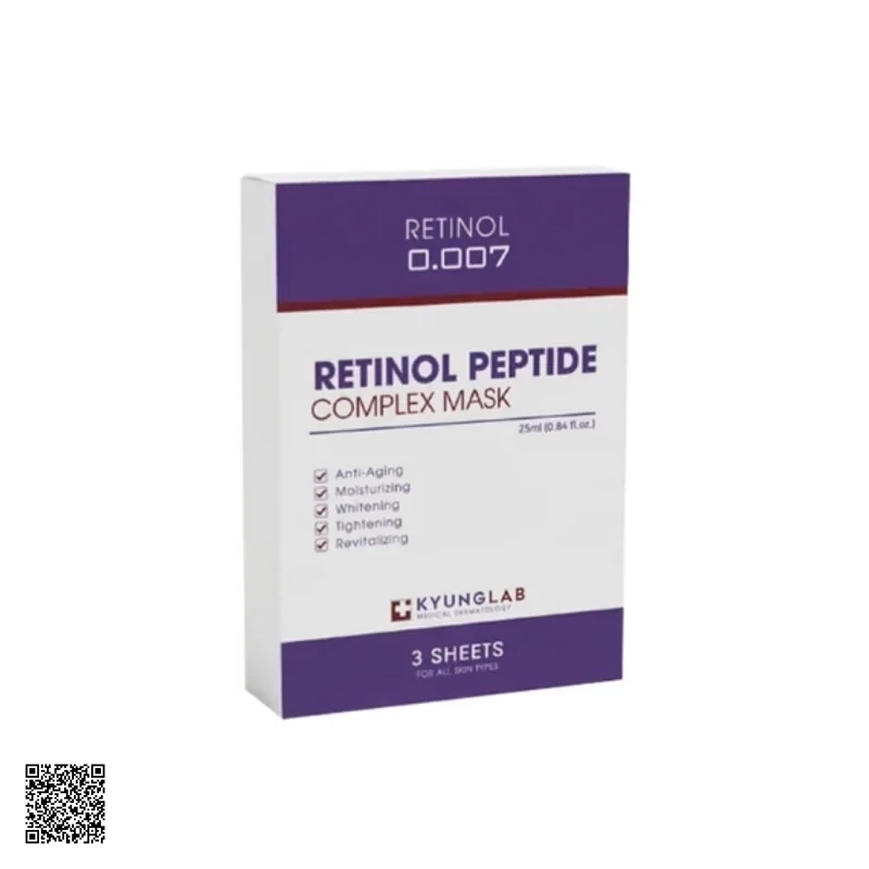 Kyung Lab Retinol Peptide Complex Mask - Mặt Nạ Trẻ Hoá Da (Hộp 3 Miếng)