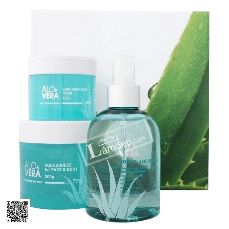 Bộ Sản Phẩm Làm Trắng Da Và Giảm Thiểu Nếp Nhăn ALO & VERA SET
