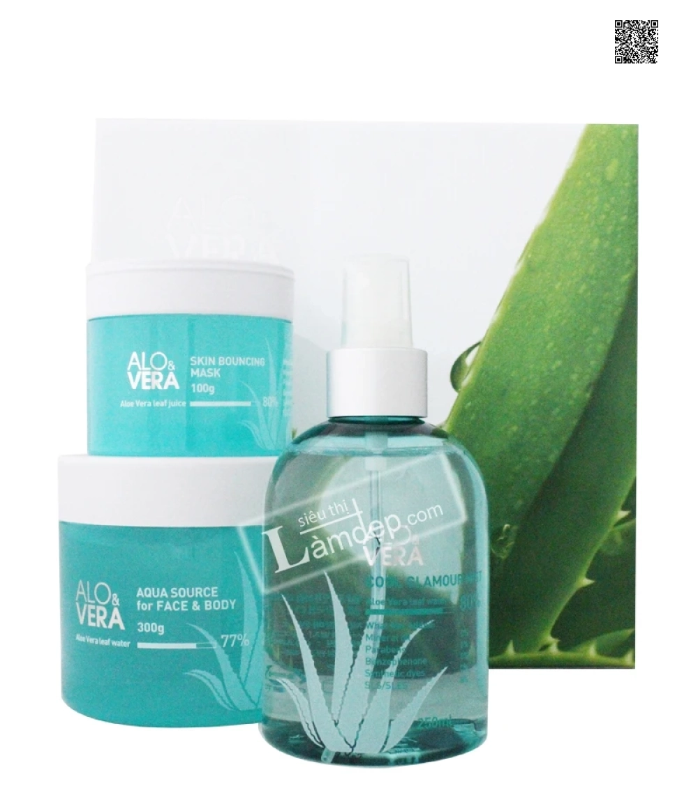 Bộ Sản Phẩm Làm Trắng Da Và Giảm Thiểu Nếp Nhăn ALO & VERA SET