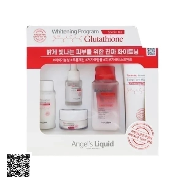 Bộ 5 Sản Phẩm Dưỡng Trắng Da Angels Liquid 7 Day Whitening Program Glutathione Special Kit