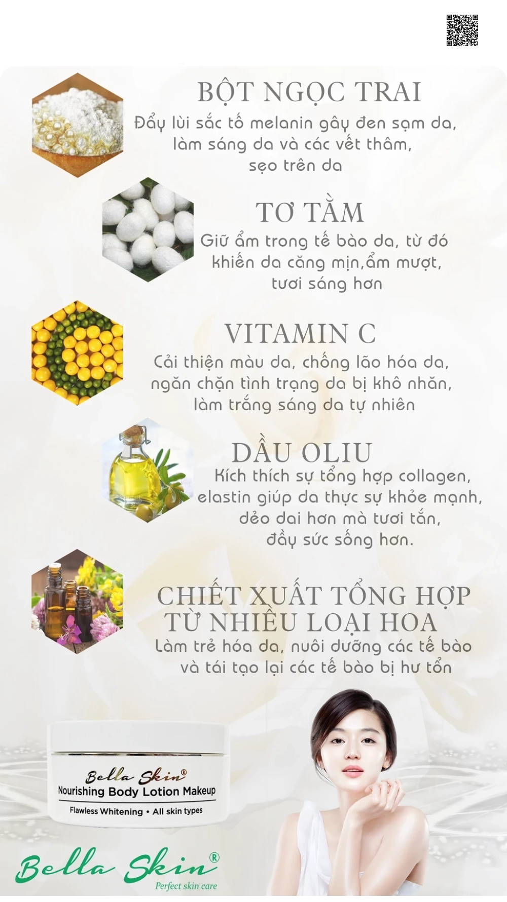 Kem Dưỡng Thể Trang Điểm Chống Nắng Nourishing Body Lotion Makeup Bella Skin