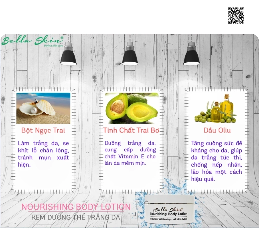 Kem Dưỡng Thể Trắng Da Nourishing Body Lotion Bella Skin