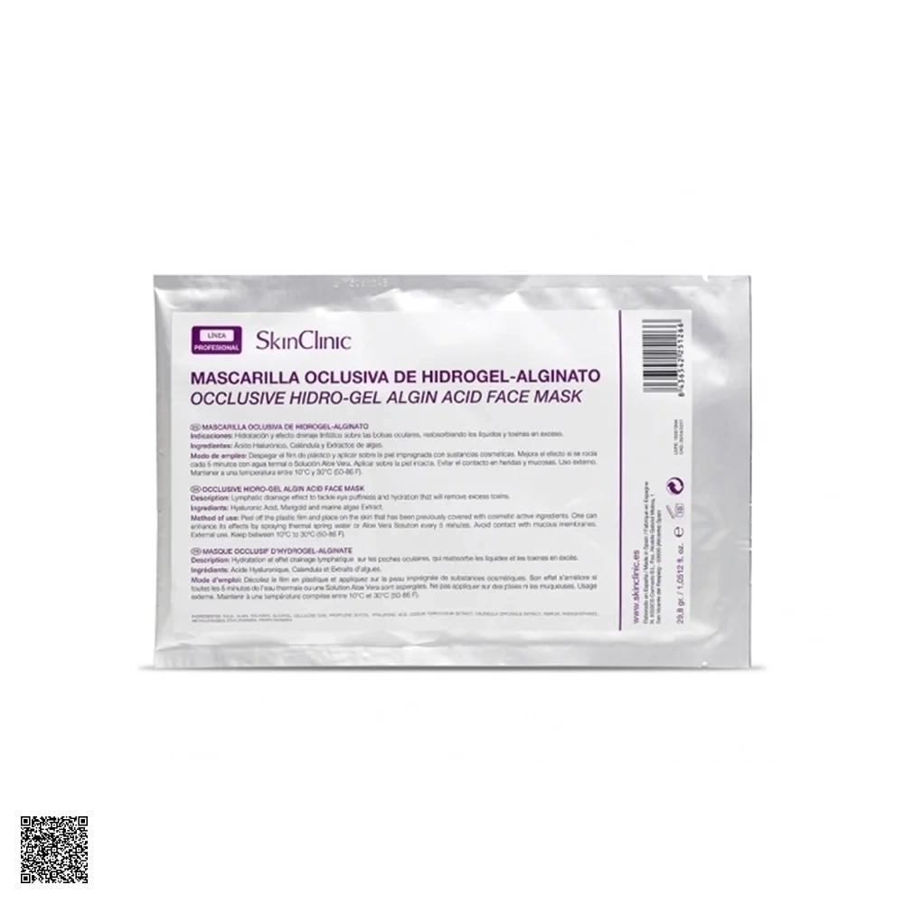 Mặt Nạ Tăng Dẫn Truyền Lưu Thông Bạch Huyết SkinClinic Occlusive Hydro-Gel Algin Acid Face Mask