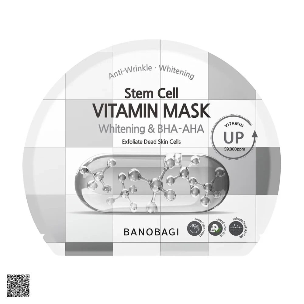 Banobagi Stem Cell Vitamin Mask Whitening & BHA-AHA - Mặt Nạ Dưỡng Trắng, Loại Bỏ Da Chết
