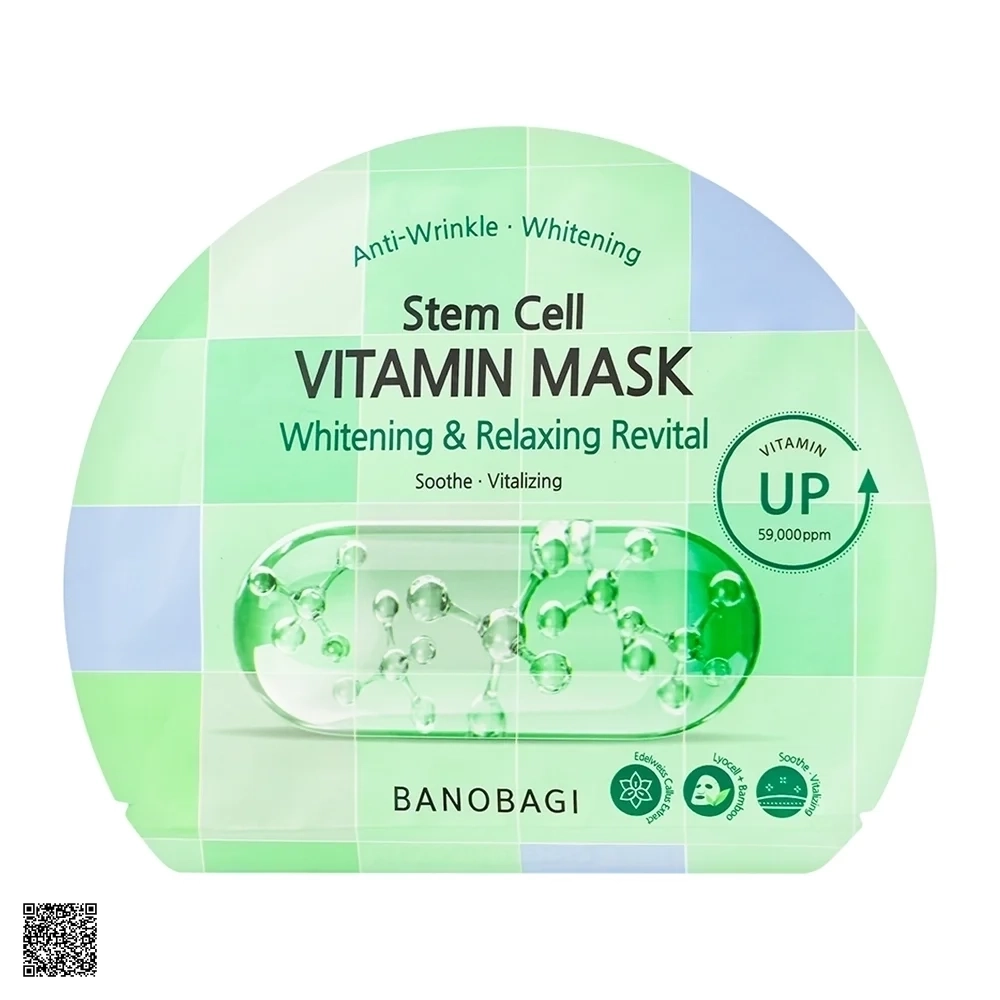 Banobagi Stem Cell Vitamin Mask Whitening & Relaxing Revital - Mặt Nạ Dưỡng Trắng, Giảm Viêm Sưng