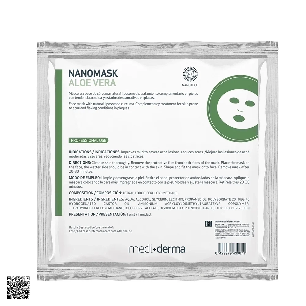 Mediderma Nano Mask Aloe Vera - Mặt Nạ Làm Dịu, Phục Hồi Da