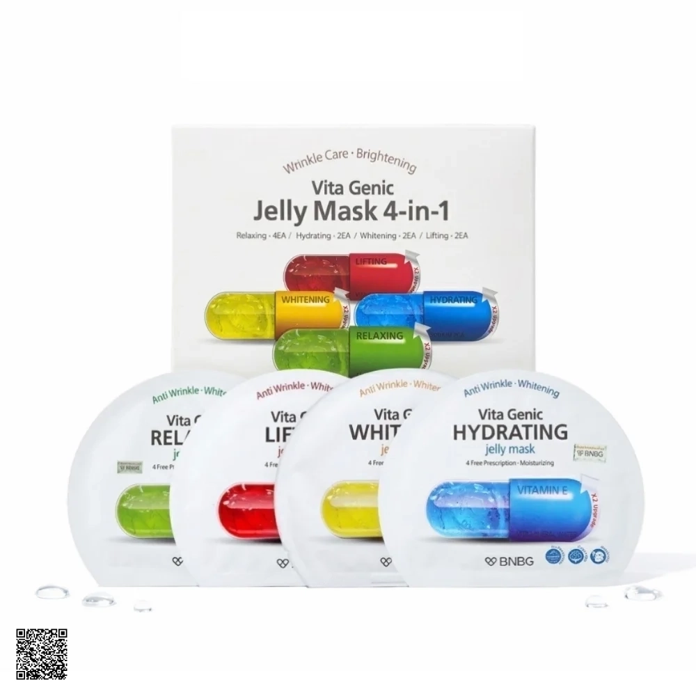 Banobagi Vita Genic Jelly Mask 4-in-1 - Combo Mặt Nạ Dưỡng Da BNBG Mix 4 Màu