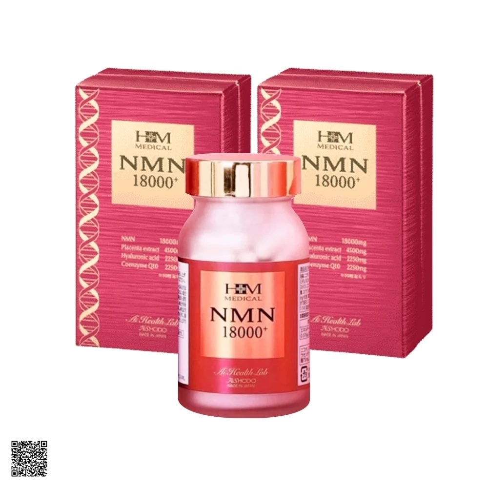 NMN HM Medical Aishodo 18000mg - Combo 2 Hộp Viên Uống Trẻ Hóa Da Từ Nhật Bản