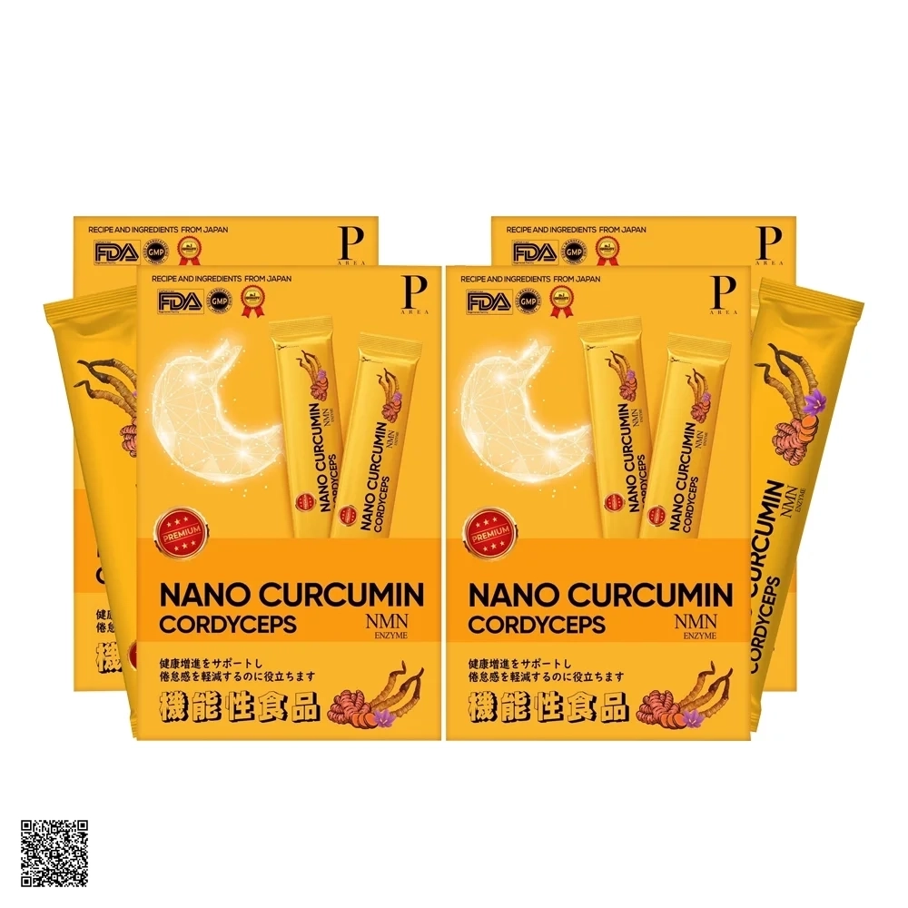 Liệu Trình 4 Hộp Thạch Nghệ NMN Đông Trùng Hạ Thảo Parea Nano Curcumin Cordyceps