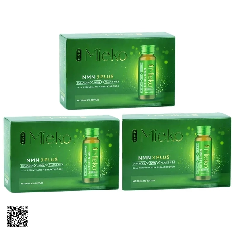 Mieko NMN 3 Plus - Combo 3 Hộp Nước Uống Trẻ Hoá Da Nhật Bản