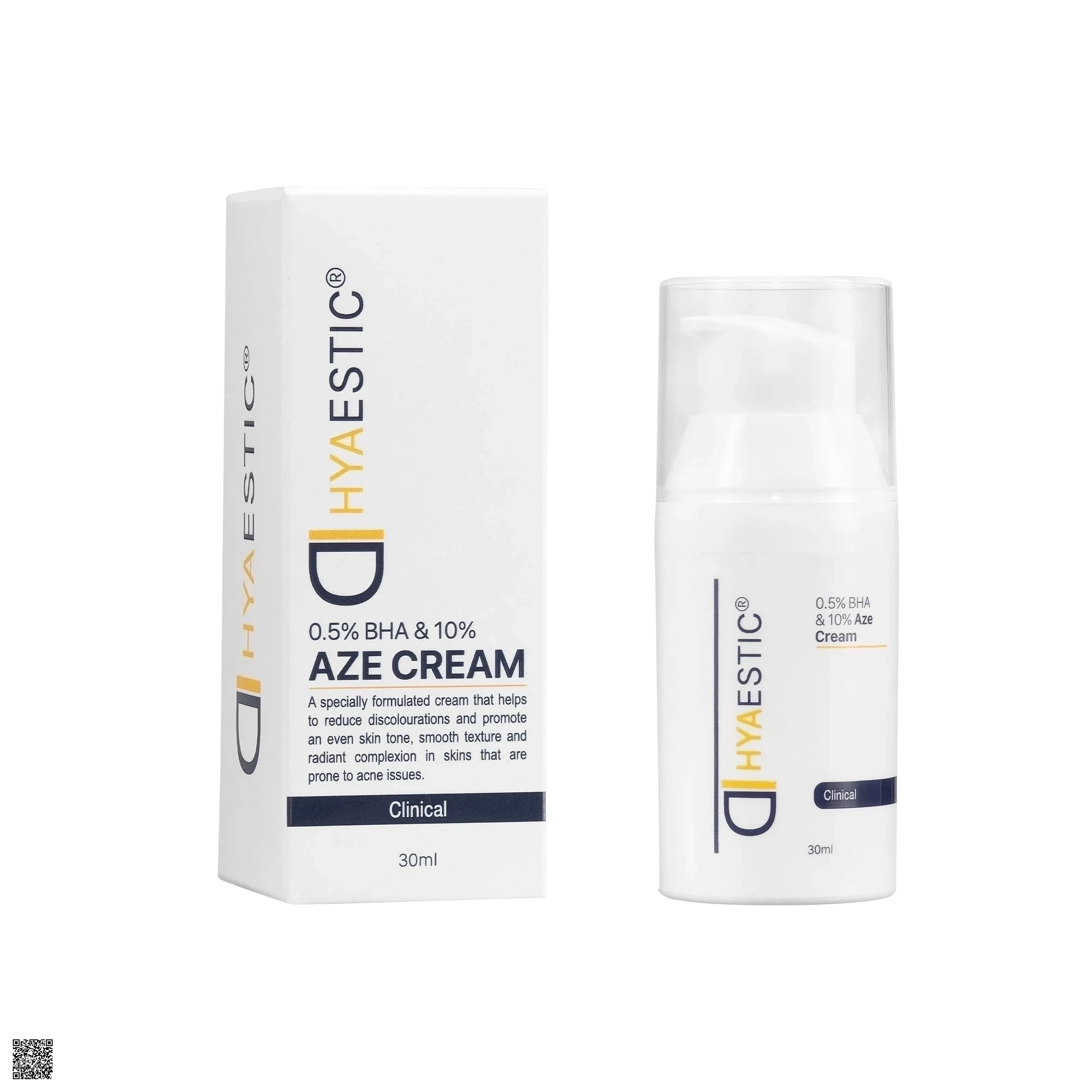 Kem Điều Trị Mụn Ngừa Thâm Hyaestic 0,5% BHA & 10% Aze Cream 30ml
