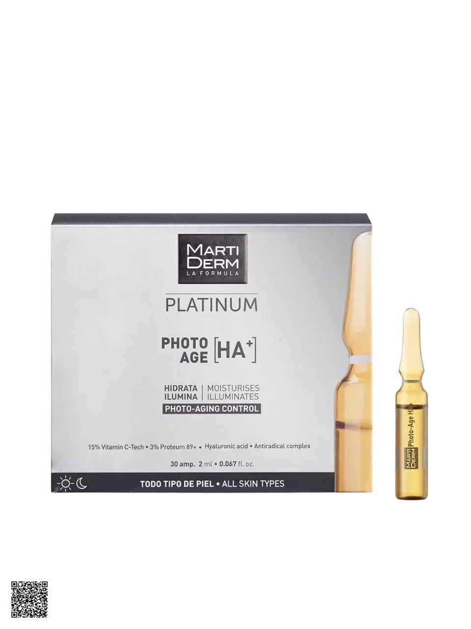 Ampoules 15% Vitamin C Nguyên Chất Chống Lão Hóa - MartiDerm Platinum Photo Age HA+