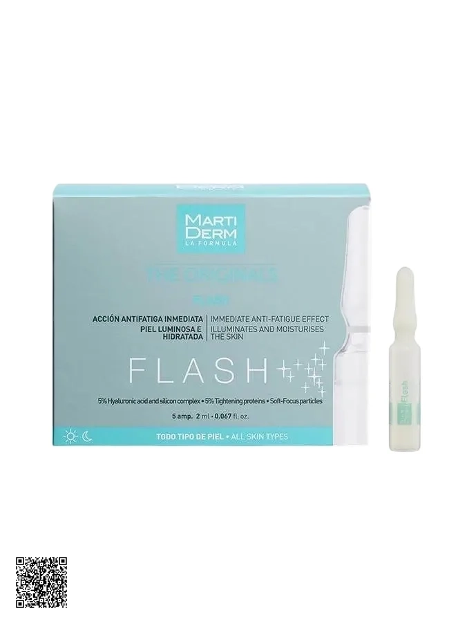 MartiDerm The Originals Flash - Ampoule Dưỡng Ẩm, Làm Sáng Da & Giảm Mệt Mỏi Tức Thì