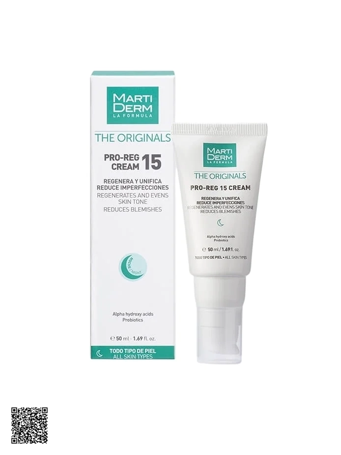MartiDerm The Originals Pro Reg 15 Cream - Kem dưỡng đêm tái tạo da chuyên sâu 15% AHA