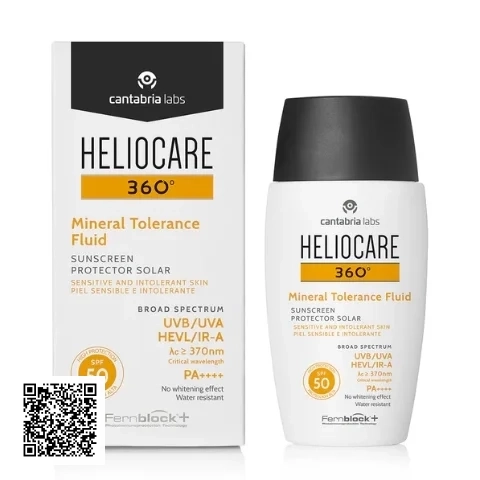 Kem Chống Nắng Heliocare Mineral Tolerance Fluid SPF 50 PA++++