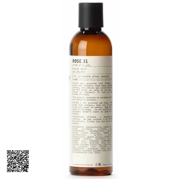 Sữa Tắm Hương Nước Hoa Le Labo Rose 31 Perfuming Shower Gel 237ml