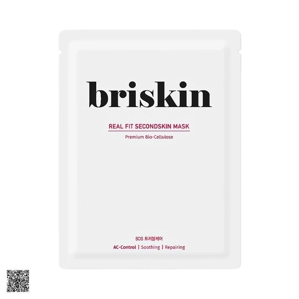Mặt Nạ Briskin Real Fit Second Skin Mask Premium Bio Cellulose SOS Trouble Care