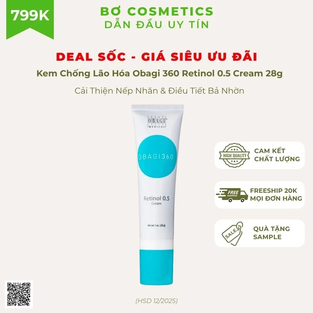 Kem Chống Lão Hóa Obagi 360 Retinol 0.5 Cream (HSD dưới 6 tháng)