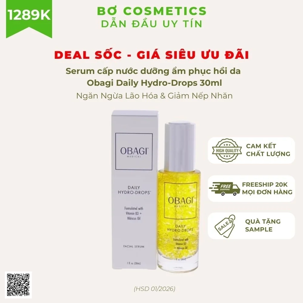 Tinh Chất Dưỡng Ẩm Phục Hồi Da Obagi Daily Hydro-Drops (HSD dưới 6 tháng)