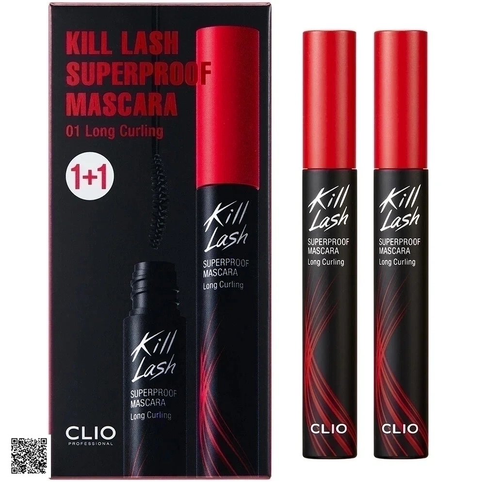 Set Chuốt Mi Clio Kill Lash Superproof Mascara 1+1 Special Set