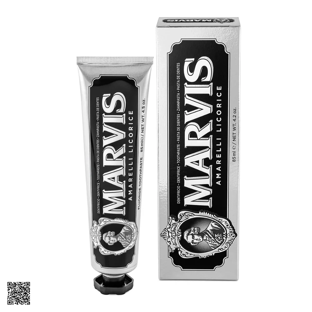 Kem Đánh Trắng Răng Marvis Amarelli Licorice Mint 85ml