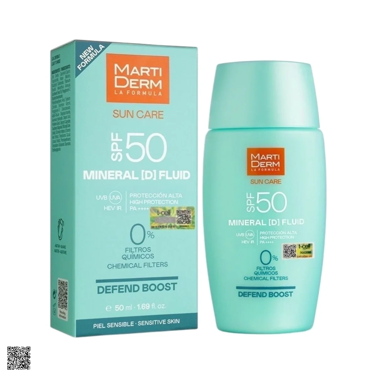 Kem Chống Nắng Vật Lý MartiDerm SPF 50 Mineral [D] Fluid 50ml