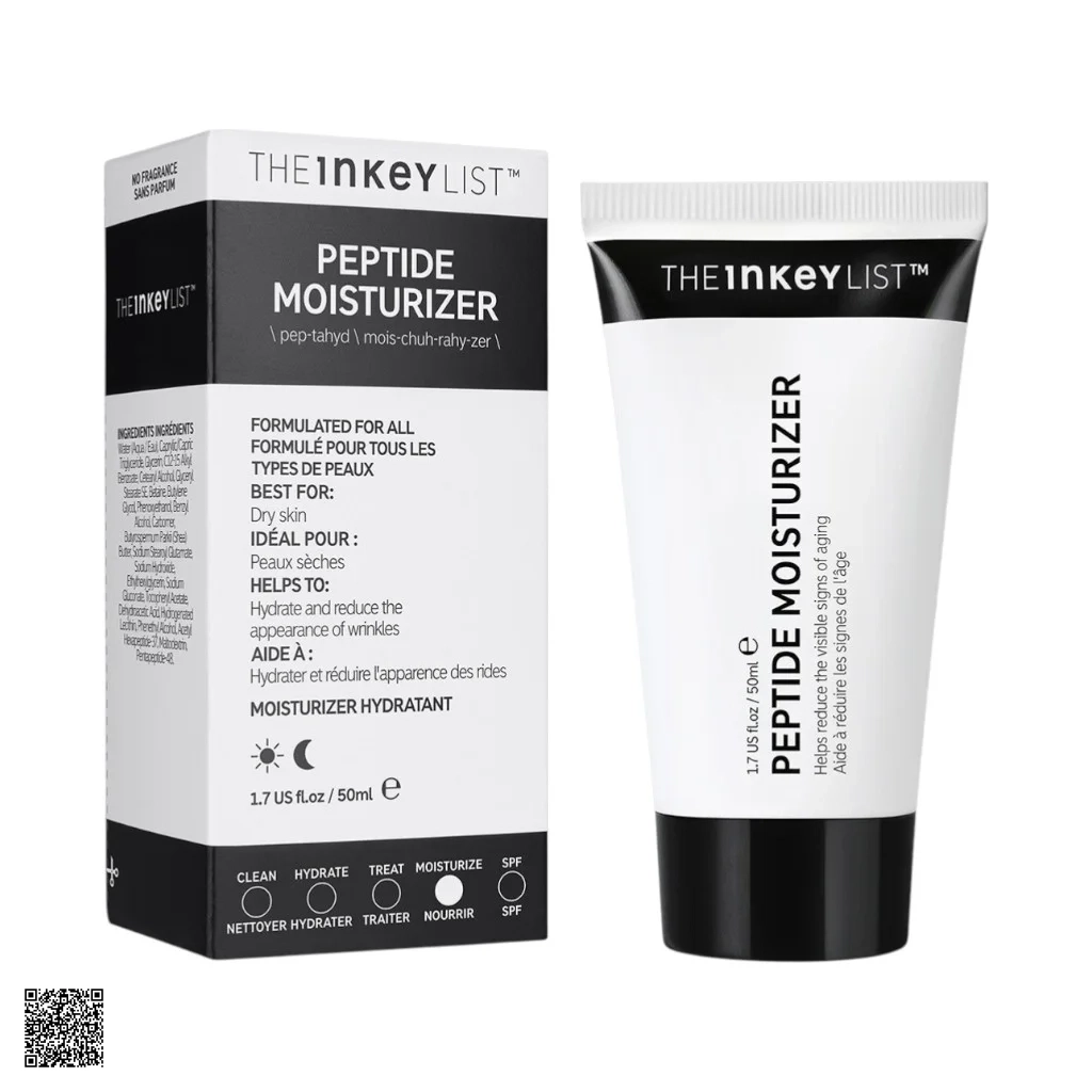 Kem Dưỡng Ẩm The INKEY List Peptide Moisturizer 50ml - Chống Lão Hóa & Săn Chắc Da