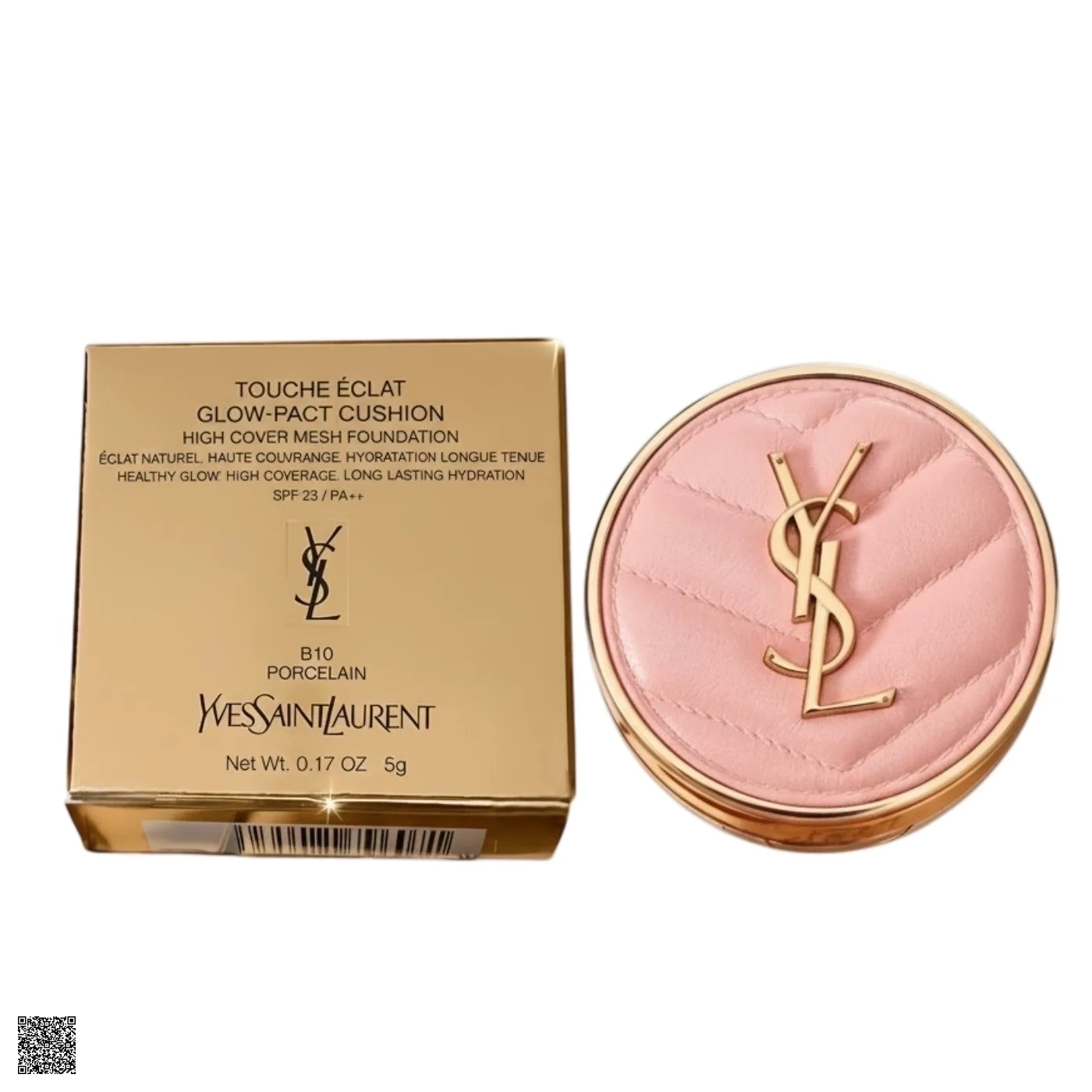 [Mini 5g] Phấn Nước YSL Touche Éclat Glow-Pact Cushion High Cover Mesh Foundation SPF 23 / PA++ - Màu B10 Porcelain