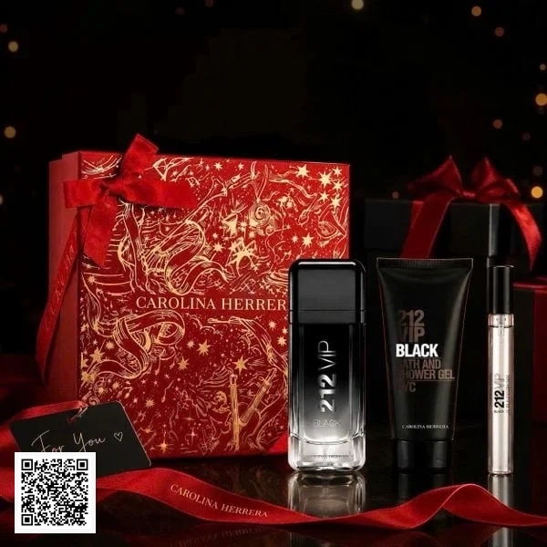 Quà Tặng Cho Nam - Giftset Carolina Herrera 212 VIP Black EDP