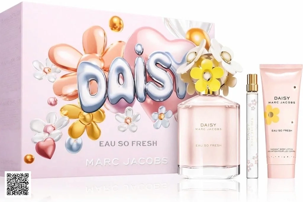 Giftset Nước Hoa Marc Jacobs Daisy Eau So Fresh ( 125ML +10ML + 75ML)