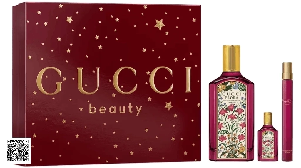 Giftset Gucci Flora Gorgeus Gardenia EDP Intense ( 100ML+10ML+5ML )
