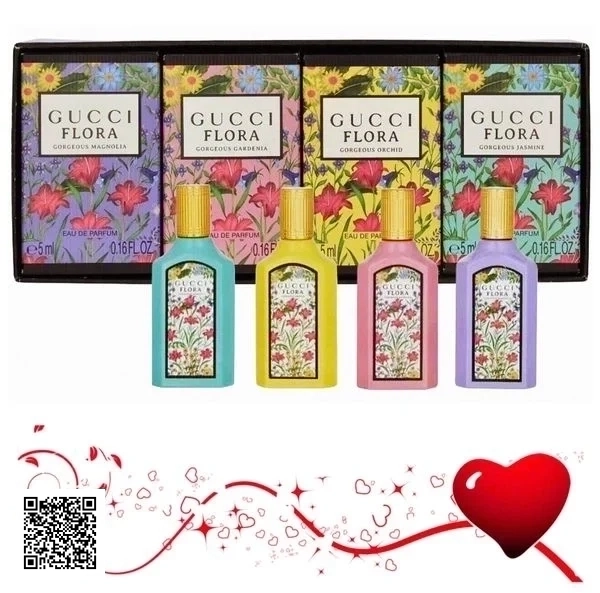 Quà Tặng 20/10 Yêu Thương: GiftSet Gucci Flora 4 Chai