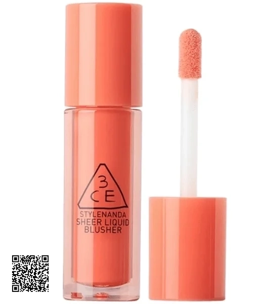 Má Hồng Kem 3CE Sheer Liquid Blusher Cozy Peach